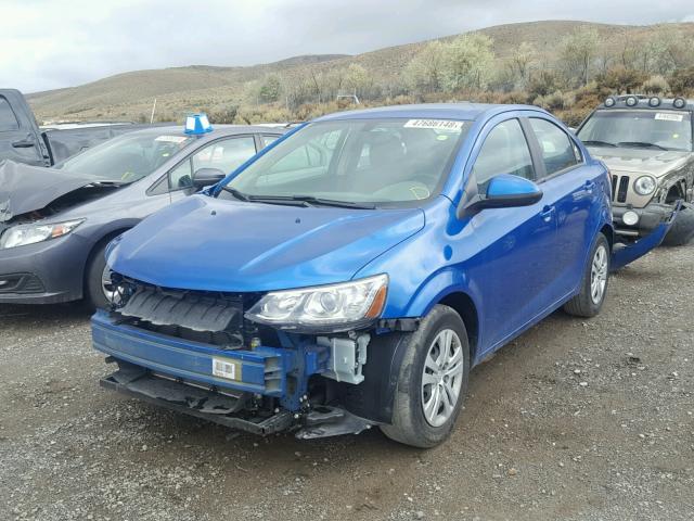 1G1JB5SHXH4155781 - 2017 CHEVROLET SONIC LS BLUE photo 2