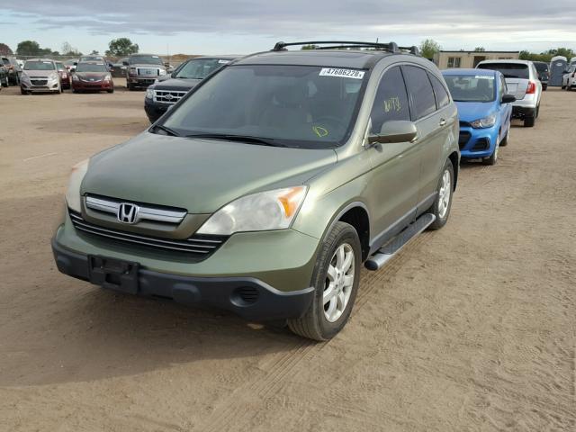 JHLRE48707C034713 - 2007 HONDA CR-V EXL GREEN photo 2