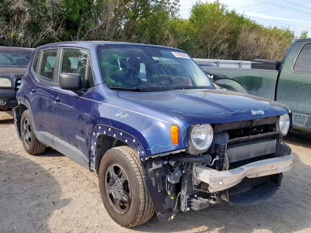 ZACCJAAT8GPD03797 - 2016 JEEP RENEGADE S ლურჯი ფოტო 1