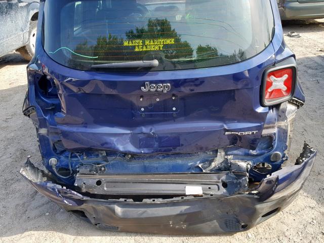 ZACCJAAT8GPD03797 - 2016 JEEP RENEGADE S ლურჯი ფოტო 9