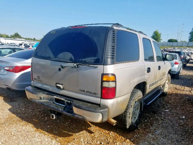 1GNEK13Z74J321220 - 2004 CHEVROLET TAHOE K150 TAN photo 4