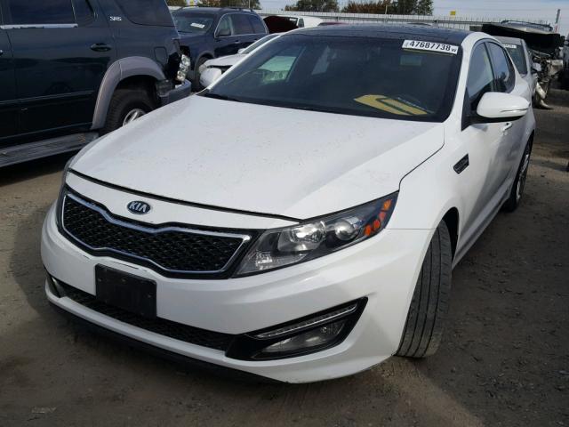 5XXGR4A60DG234433 - 2013 KIA OPTIMA SX WHITE photo 2