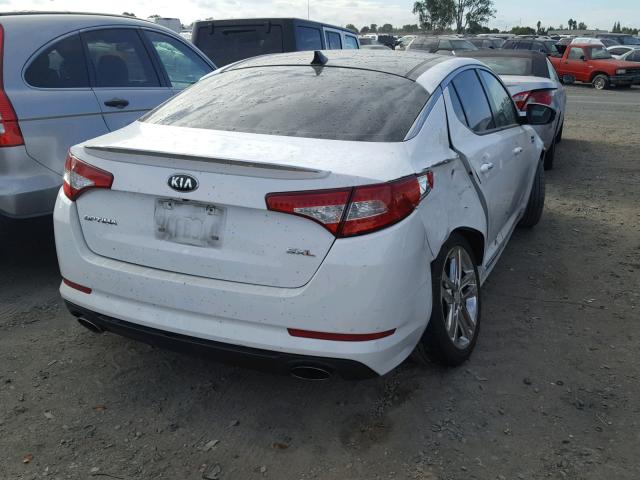 5XXGR4A60DG234433 - 2013 KIA OPTIMA SX WHITE photo 4