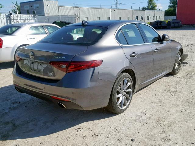 ZARFAEDN8H7535824 - 2017 ALFA ROMEO GIULIA Q4 GRAY photo 4