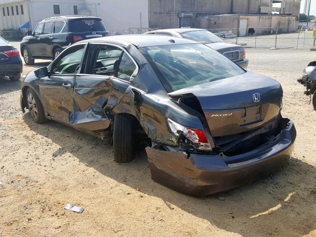 1HGCP26809A160616 - 2009 HONDA ACCORD EXL GRAY photo 3