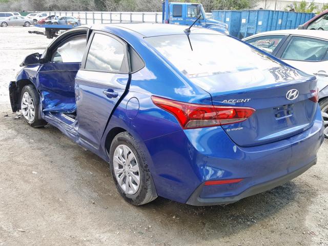 3KPC24A31KE073024 - 2019 HYUNDAI ACCENT SE BLUE photo 3