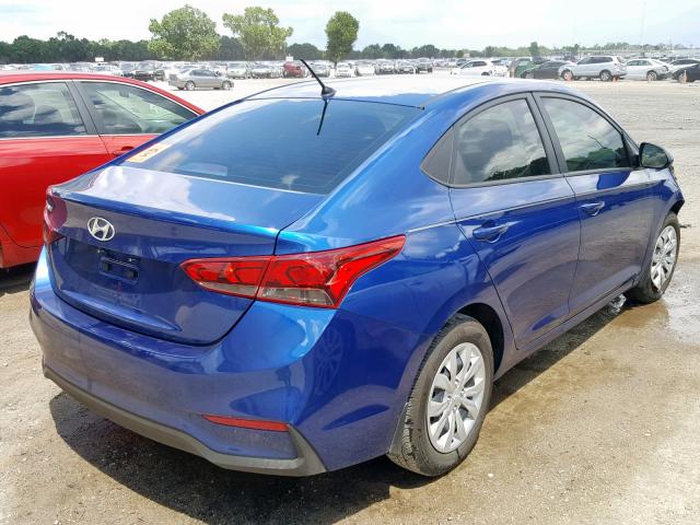 3KPC24A31KE073024 - 2019 HYUNDAI ACCENT SE BLUE photo 4