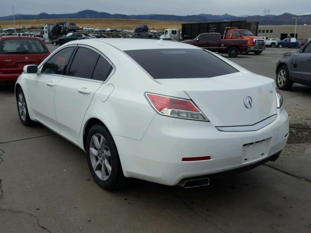 19UUA8F24EA008658 - 2014 ACURA TL WHITE photo 3