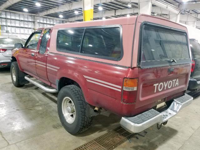 JT4RN13P2M6020261 - 1991 TOYOTA PICKUP 1/2 RED photo 3