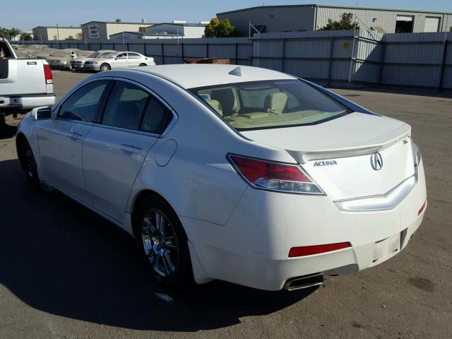 19UUA86569A013960 - 2009 ACURA TL WHITE photo 3