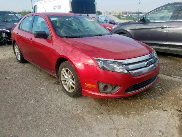 3FAHP0GA0CR268456 - 2012 FORD FUSION S RED photo 1