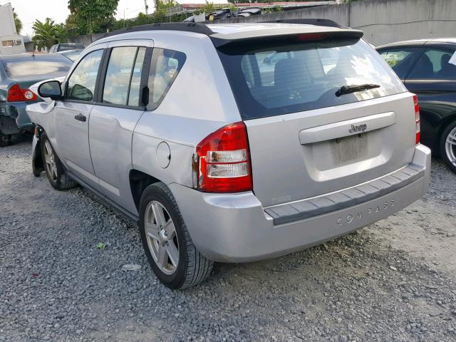 1J8FT47067D244830 - 2007 JEEP COMPASS SILVER photo 3