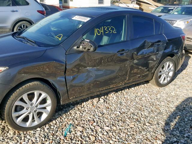 JM1BL1W53B1426755 - 2011 MAZDA 3 S CHARCOAL photo 9