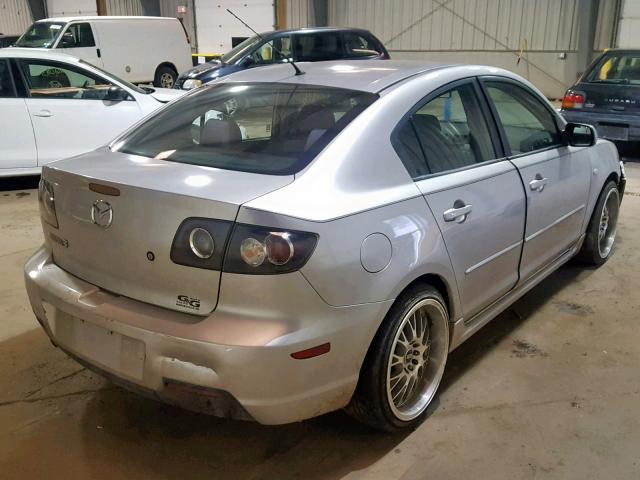 JM1BK324X81866086 - 2008 MAZDA 3 S SILVER photo 4