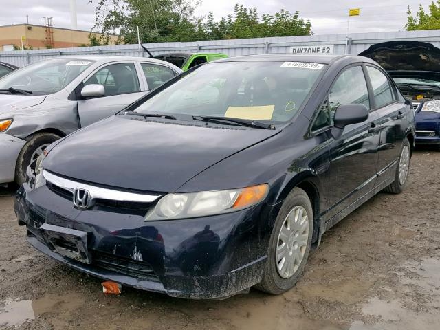 1HGFA16326L803481 - 2006 HONDA CIVIC DX V BLACK photo 2