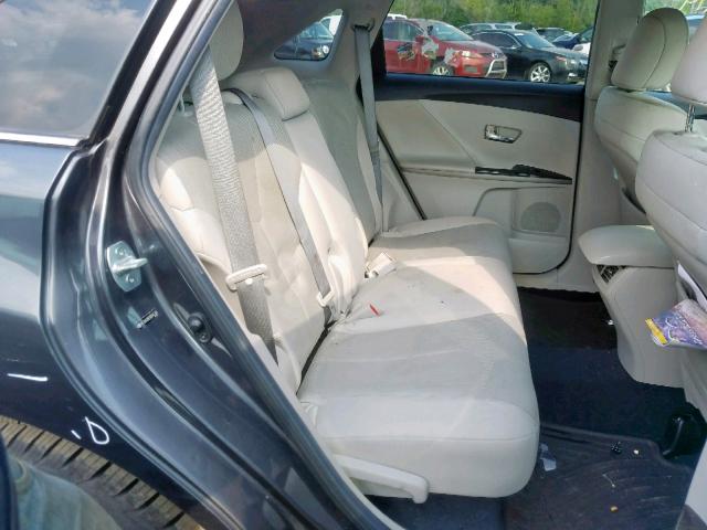 4T3BA3BB1DU047240 - 2013 TOYOTA VENZA LE GRAY photo 6