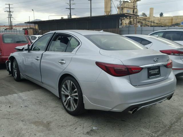 JN1EV7AP1JM366168 - 2018 INFINITI Q50 LUXE SILVER photo 3