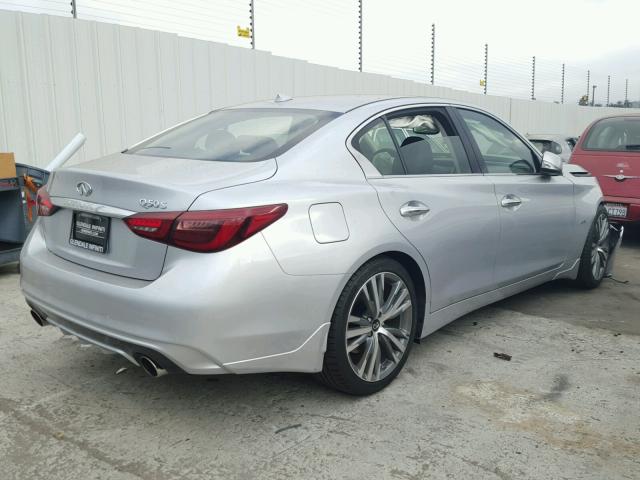 JN1EV7AP1JM366168 - 2018 INFINITI Q50 LUXE SILVER photo 4