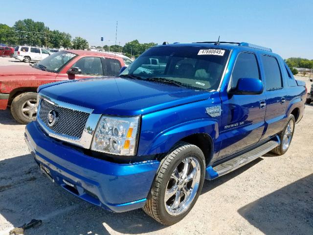 3GYEK62N74G127707 - 2004 CADILLAC ESCALADE E BLUE photo 2