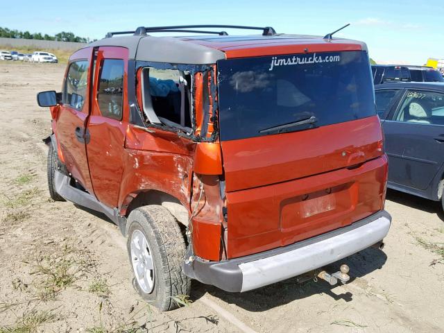 5J6YH28583L018007 - 2003 HONDA ELEMENT EX ORANGE photo 3