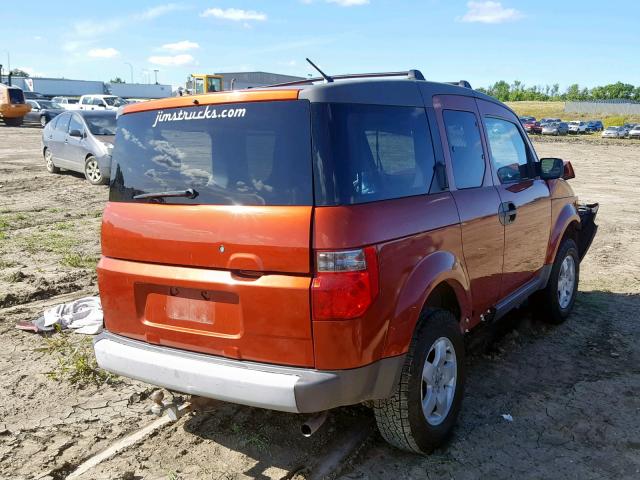 5J6YH28583L018007 - 2003 HONDA ELEMENT EX ORANGE photo 4