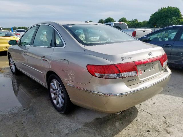 KMHFC46F19A364595 - 2009 HYUNDAI AZERA SE TAN photo 3