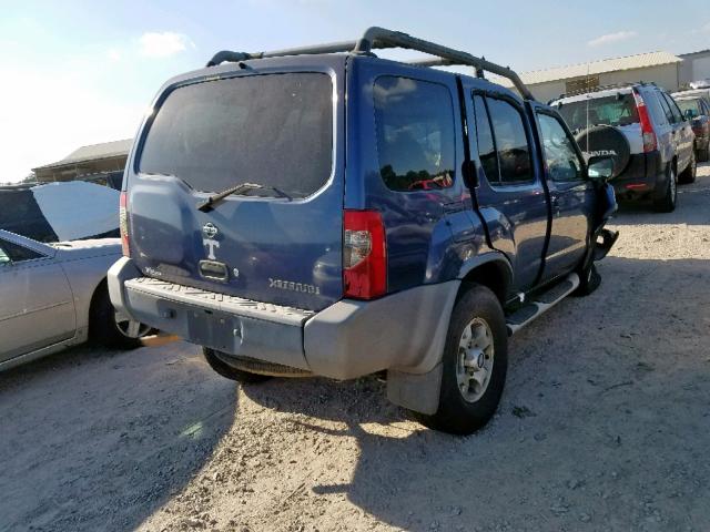 5N1ED28T4YC564597 - 2000 NISSAN XTERRA XE BLUE photo 4