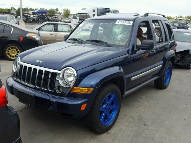 1J4GK58K25W527242 - 2005 JEEP LIBERTY LI BLUE photo 2