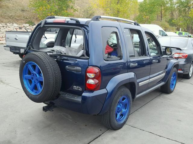 1J4GK58K25W527242 - 2005 JEEP LIBERTY LI BLUE photo 4