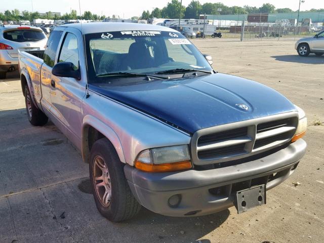 1D7HL12XX3S287873 - 2003 DODGE DAKOTA SXT SILVER photo 1