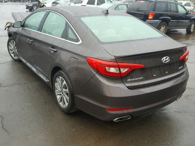 5NPE34AF0GH316308 - 2016 HYUNDAI SONATA SPO BROWN photo 3