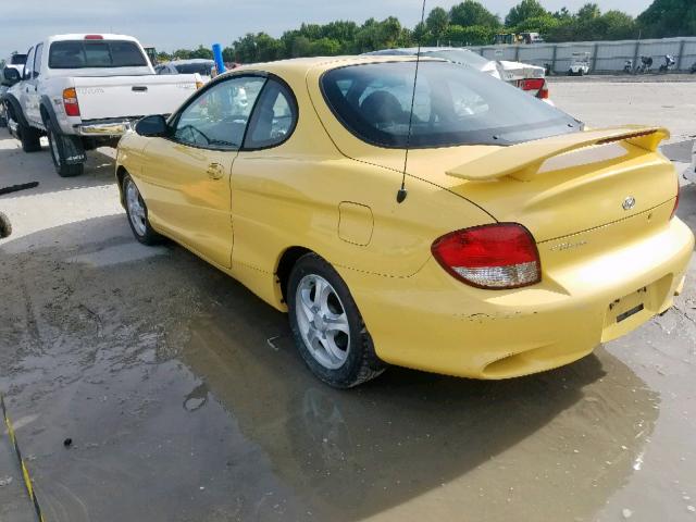 KMHJG25F4YU198459 - 2000 HYUNDAI TIBURON YELLOW photo 3