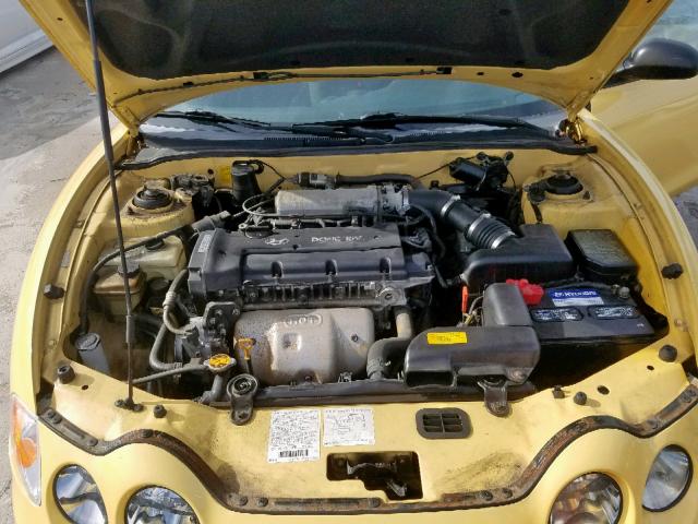 KMHJG25F4YU198459 - 2000 HYUNDAI TIBURON YELLOW photo 7