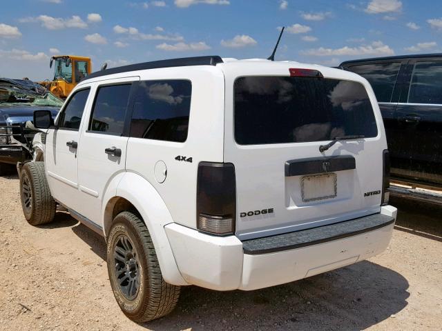 1D4PU4GK6BW602647 - 2011 DODGE NITRO HEAT WHITE photo 3