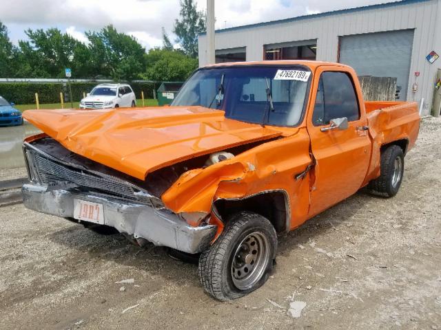 1GCDR14H1HJ170998 - 1987 CHEVROLET R10 ORANGE photo 2