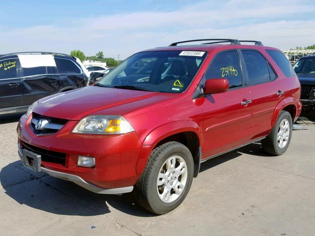 2HNYD18886H524552 - 2006 ACURA MDX TOURIN MAROON photo 2