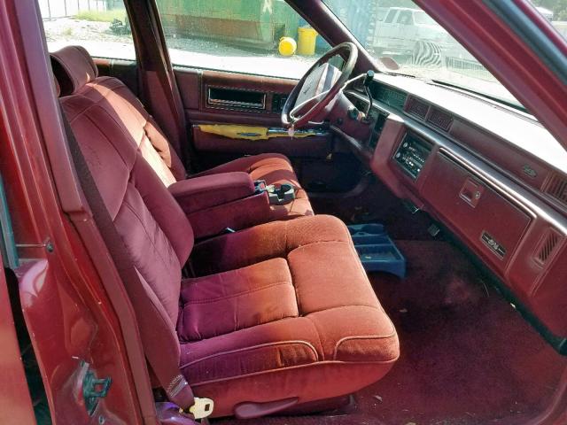 1G6CD53B4M4260625 - 1991 CADILLAC DEVILLE RED photo 5
