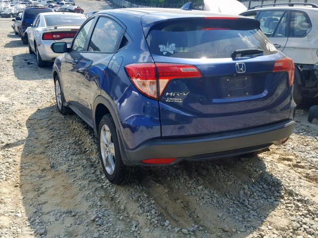 3CZRU5H59GM734002 - 2016 HONDA HR-V EX BLUE photo 3