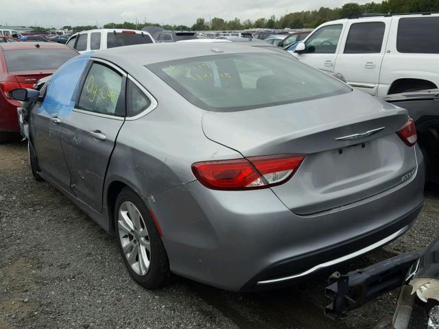 1C3CCCAB2FN666511 - 2015 CHRYSLER 200 LIMITE SILVER photo 3