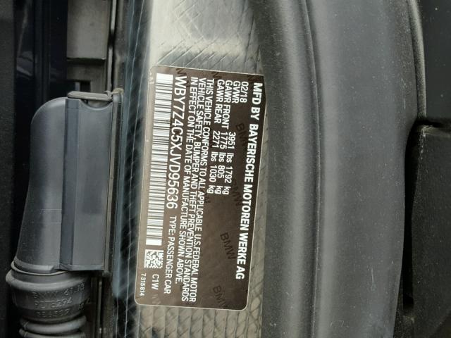 WBY7Z4C5XJVD95636 - 2018 BMW I3 REX BLUE photo 10