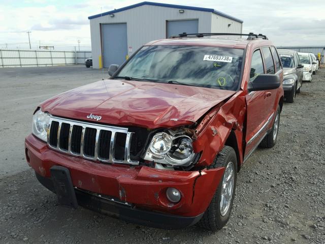 1J4HR58N06C196075 - 2006 JEEP GRAND CHER RED photo 2