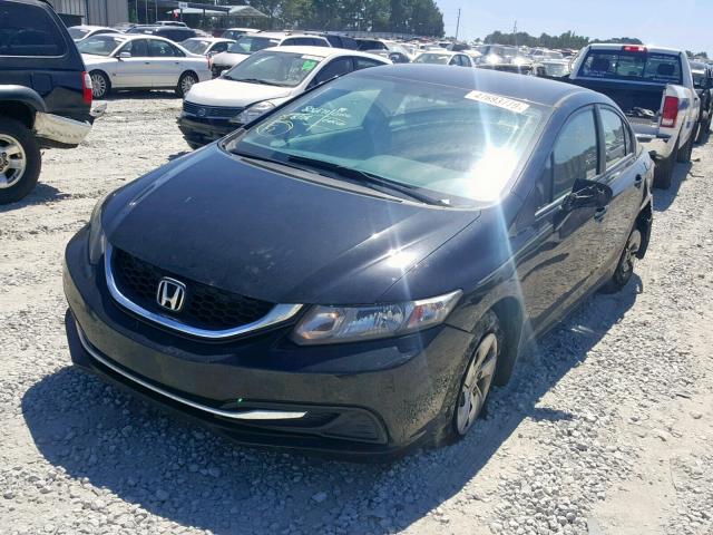 19XFB2F58EE014617 - 2014 HONDA CIVIC LX BLACK photo 2