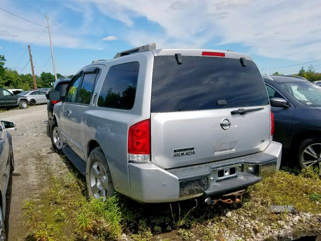 5N1AA08B44N709087 - 2004 NISSAN ARMADA SE SILVER photo 3