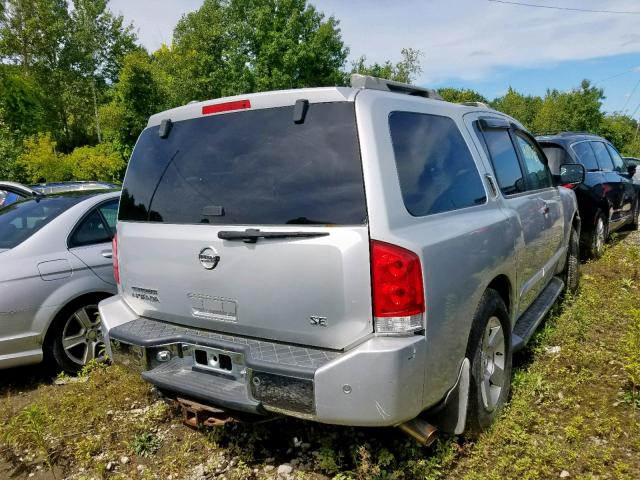 5N1AA08B44N709087 - 2004 NISSAN ARMADA SE SILVER photo 4