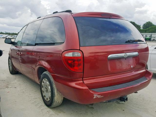 2C4GP44G41R154971 - 2001 CHRYSLER TOWN & COU RED photo 3