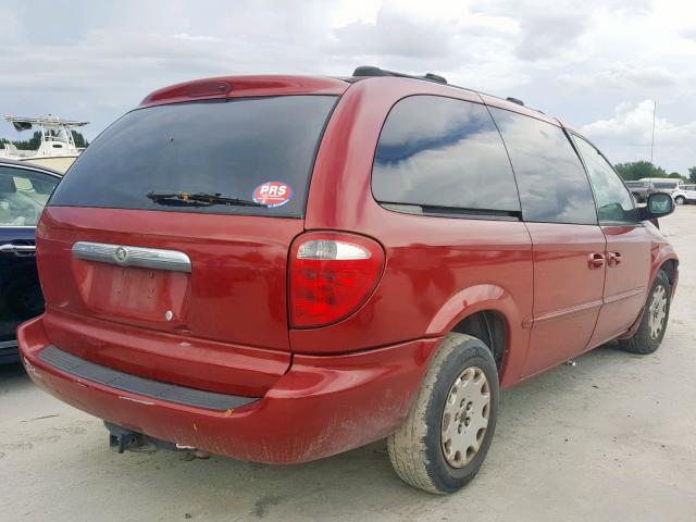 2C4GP44G41R154971 - 2001 CHRYSLER TOWN & COU RED photo 4