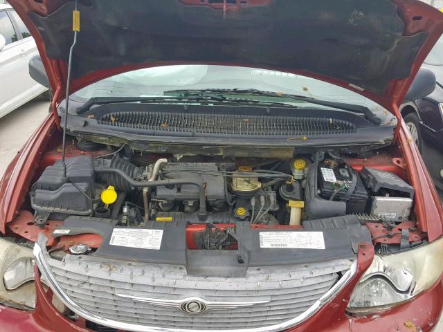 2C4GP44G41R154971 - 2001 CHRYSLER TOWN & COU RED photo 7