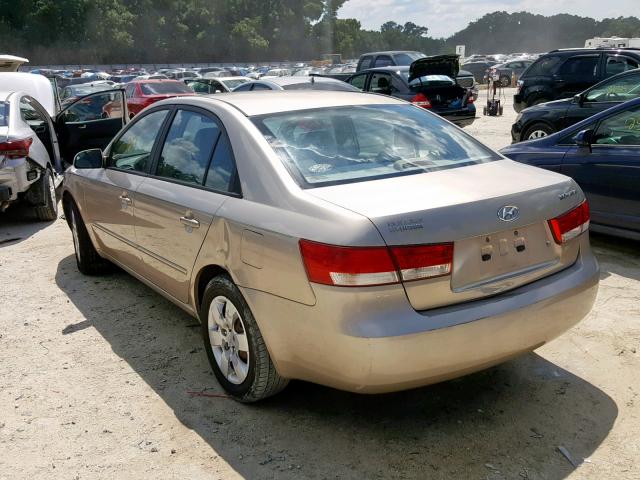 KMHET46C66A078996 - 2006 HYUNDAI SONATA GL GOLD photo 3