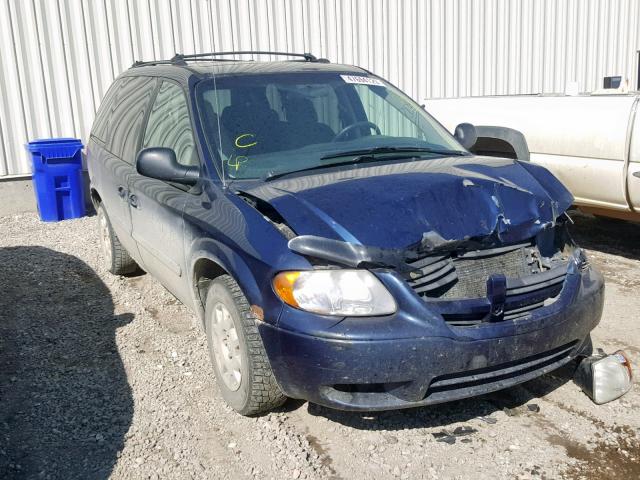 1D4GP25R65B418168 - 2005 DODGE CARAVAN SE BLUE photo 1