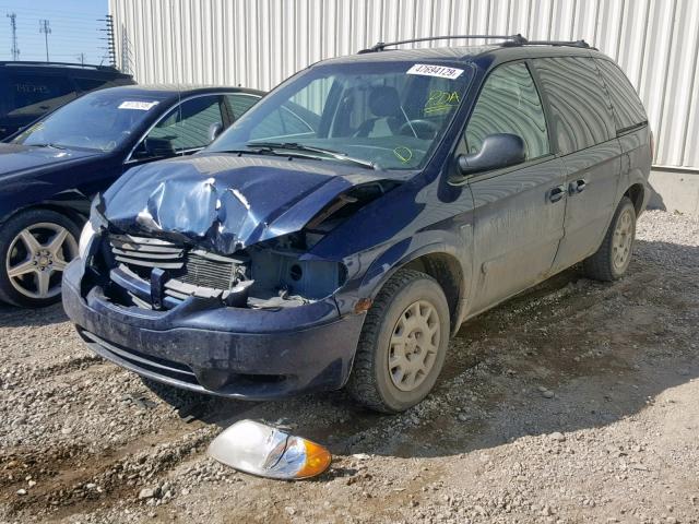 1D4GP25R65B418168 - 2005 DODGE CARAVAN SE BLUE photo 2